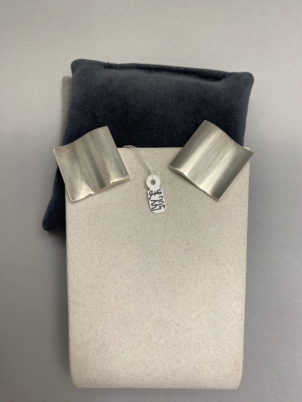 Georg Jensen Silver clip Earrings, SHAPIRO & Co since1979 - image 2