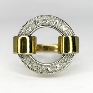 Pave Diamond Circle Ring - Saddingtons Jewellery Stand 375