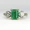 Emerald Diamond Trilogy Ring - Saddingtons Jewellery Stand 375 - image 1