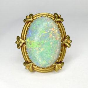 Arts and Crafts Opal Ring - Saddingtons Jewellery Stand 375