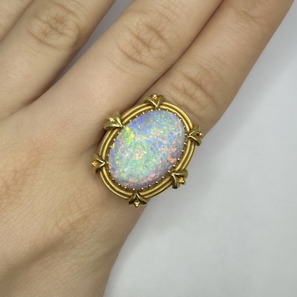 Arts and Crafts Opal Ring - Saddingtons Jewellery Stand 375 - image 4