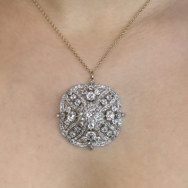 Victorian 16ct Old Cut Diamond Pendant - Saddingtons Jewellery Stand 375 - image 1