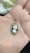 Antique victorian onyx agate cameo Pendant Necklace - image 1