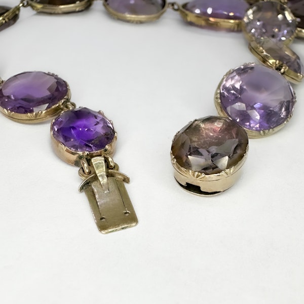 Late Victorian Amethyst Gold Necklace - Saddingtons Jewellery Stand 375 - image 5