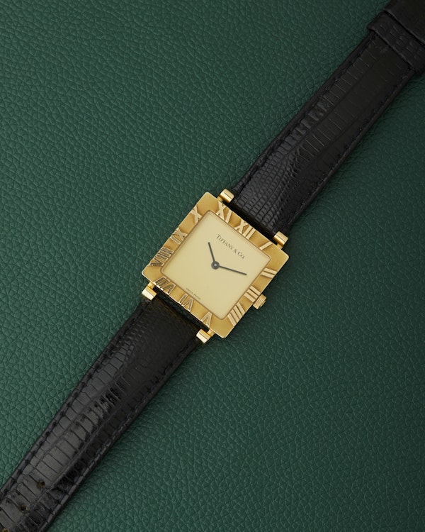 Tiffany & Co. Atlas Ref. L3630 Square 18k Yellow Gold With Box - image 3
