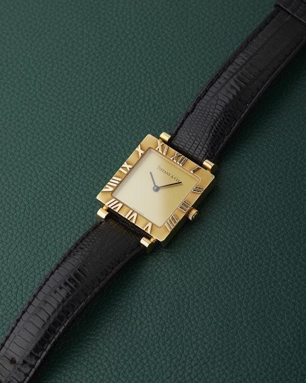 Tiffany & Co. Atlas Ref. L3630 Square 18k Yellow Gold With Box - image 8