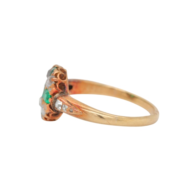 Early Victorian Emerald and Diamond Ring - Charlotte Sayers - image 4