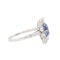 Ceylon Sapphire Old Mine Cut Diamond Cluster Ring - Charlotte Sayers - image 2