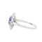 Ceylon Sapphire Old Mine Cut Diamond Cluster Ring - Charlotte Sayers - image 4