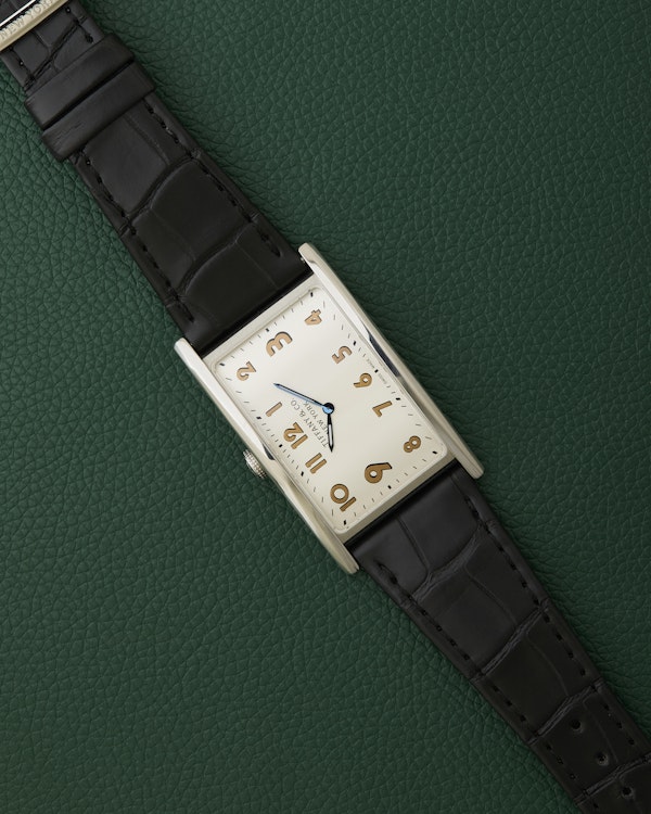 Tiffany & Co. New York East West Drivers Silver Art Deco Watch Boxed - image 2