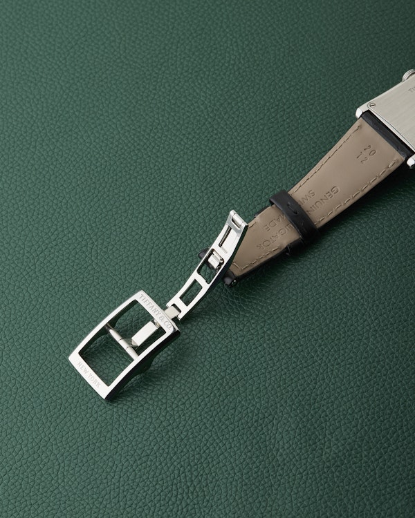 Tiffany & Co. New York East West Drivers Silver Art Deco Watch Boxed - image 10