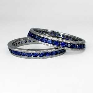 Stacking Sapphire Eternity Rings - Saddingtons Jewellery Stand 375