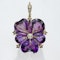 Victorian Amethyst & Diamond Flower Pendant - Saddingtons Jewellery Stand 375 - image 1