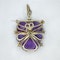 Victorian Amethyst & Diamond Flower Pendant - Saddingtons Jewellery Stand 375 - image 5