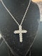 Stunning 18k White Gold Diamond Cross Pendant & Chain (750 Hallmark) - image 2