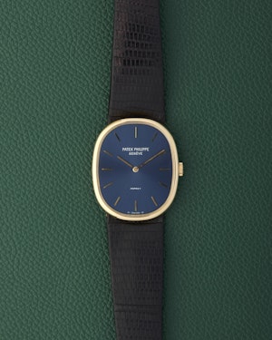 Patek Philippe Ref.3848 Ellipse Asprey 18k Blue Sunburst Dial