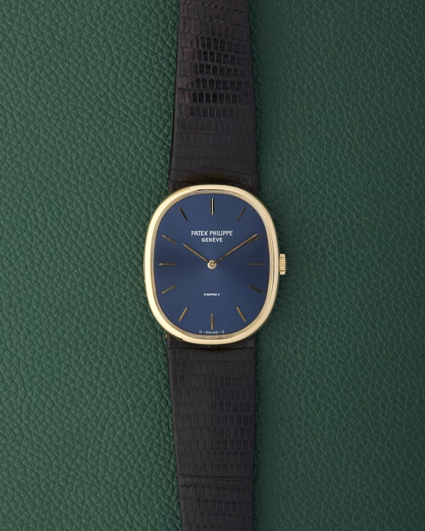 Patek Philippe Ref.3848 Ellipse Asprey 18k Blue Sunburst Dial - image 1
