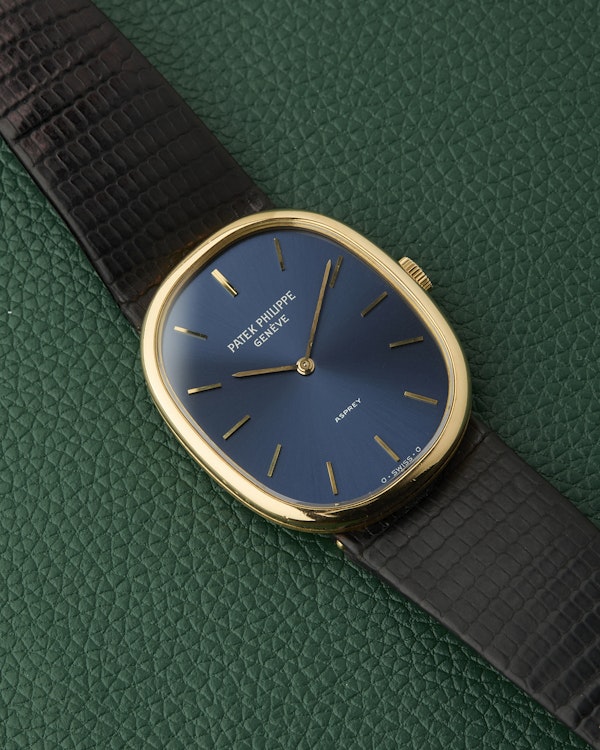 Patek Philippe Ref.3848 Ellipse Asprey 18k Blue Sunburst Dial - image 6