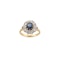 Vintage 18ct Yellow Gold Sapphire and Diamond Cluster Ring - image 1
