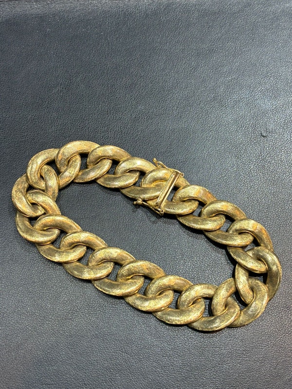 Italian Vintage 18k Gold Link bracelet - image 2