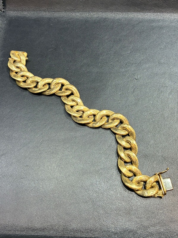 Italian Vintage 18k Gold Link bracelet - image 3