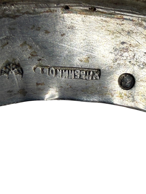 Russian silver and cut glass vase, Moscow c.1910 by Khlebnikov. - image 5