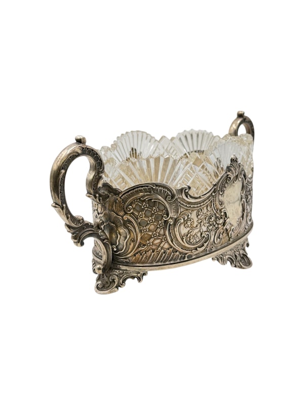 Russian silver and cut glass vase, Moscow c.1910 by Khlebnikov. - image 2