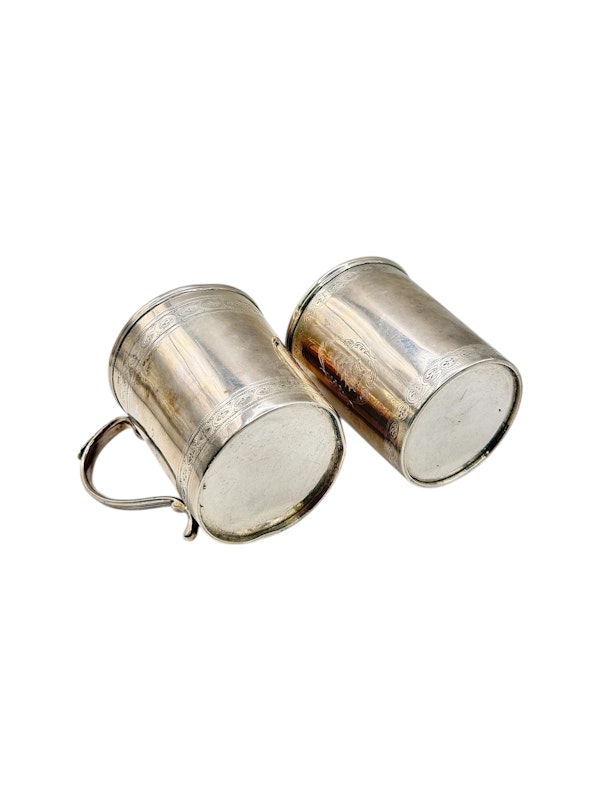 19th century Russian silver travelling mugs, St Petersburg, c.1810 by Alexander Yashimov. - image 4