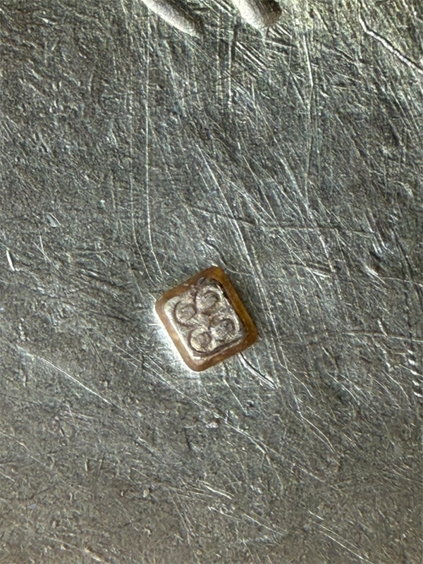 Faberge silver gilt and guilloche enamel triangle pill box, St Petersburg, c.1910 by Anna Ringe. - image 5