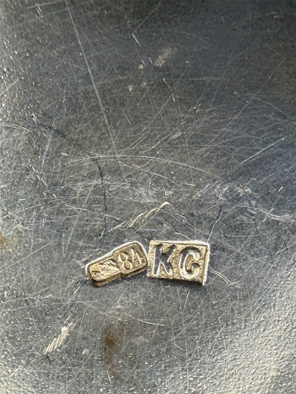 Russian silver gilt and cloisonné enamel salt, Moscow, c.1910 by Konstantin Skvortsov. - image 6