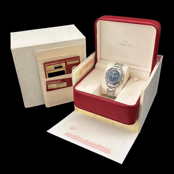 OMEGA SPEEDMASTER REDUCED TRIPLE DATE BLUE DIAL - 3523.80.00 - FULL SET 2006 - image 4