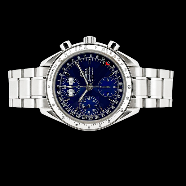 OMEGA SPEEDMASTER REDUCED TRIPLE DATE BLUE DIAL - 3523.80.00 - FULL SET 2006 - image 6