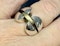 Georg Jensen silver & Gold ring - image 4