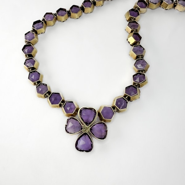 Antique Victorian Amethyst Necklace - Saddingtons Jewellery Stand 375 - image 4