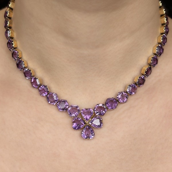 Antique Victorian Amethyst Necklace - Saddingtons Jewellery Stand 375 - image 1