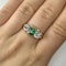 Antique Emerald Diamond 3 Stone Ring - Saddingtons Jewellery Stand 375 - image 3