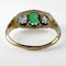 Antique Emerald Diamond 3 Stone Ring - Saddingtons Jewellery Stand 375 - image 4