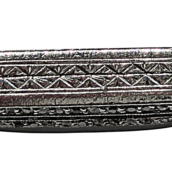 Black Starr & Frost Diamond and Platinum Cocktail Wristwatch, with Longines Movement, Circa 1930 - image 6