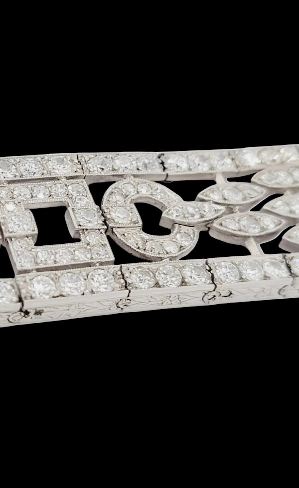 French Art deco 1920's geometric diamond bracelet sku 8798 DBGEMS - image 2
