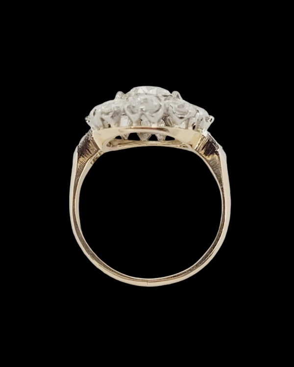 Antique diamond cluster engagement ring sku 8797 DBGEMS - image 2