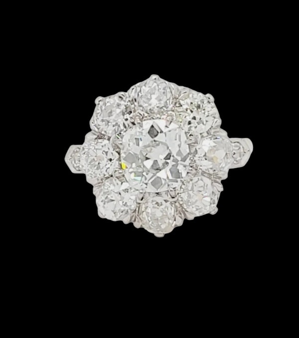 Antique diamond cluster engagement ring sku 8797 DBGEMS - image 1