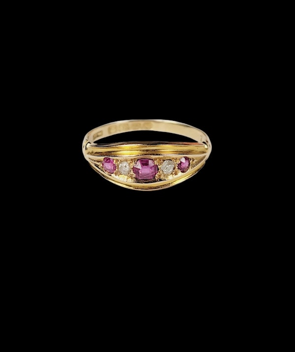 Antique ruby and diamond ring sku 8780 DBGEMS - image 1