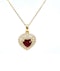 1.05 Ct Ruby & diamond heart necklace in 18k yellow gold - image 1