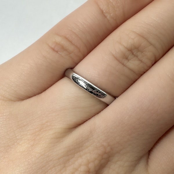 Tiffany & Co Platinum Wedding Band - Saddingtons Jewellery Stand 375 - image 4