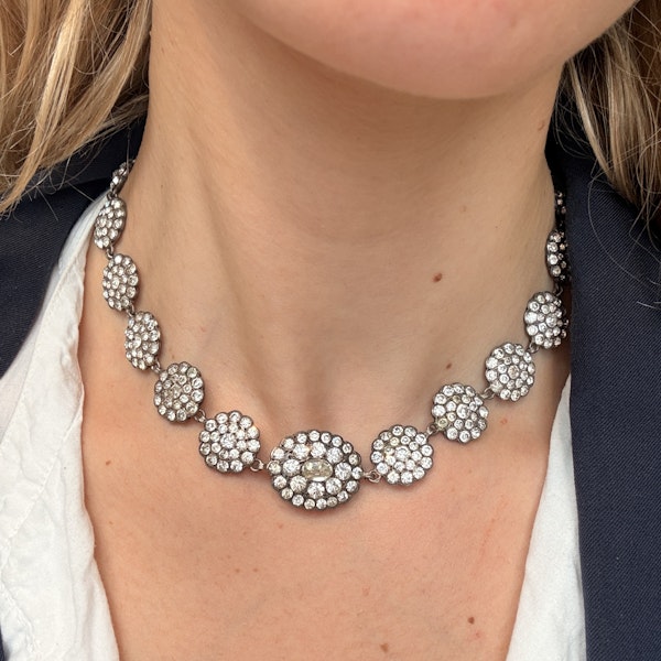 Victorian Paste Cluster Necklace - Charlotte Sayers - image 1