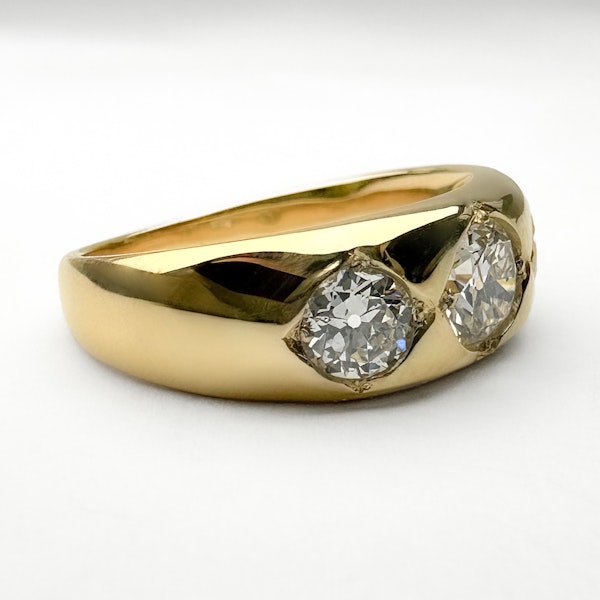 Antique 3 Stone Diamond Gypsy Ring - Saddingtons Jewellery Stand 375 - image 4