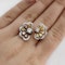 Yellow, Pink & White Diamond Flower Ring - Saddingtons Jewellery Stand 375 - image 1