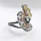 Yellow, Pink & White Diamond Flower Ring - Saddingtons Jewellery Stand 375 - image 4