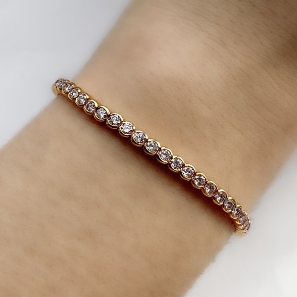 Natural Pink Diamond Line Bracelet - Saddingtons Jewellery Stand 375 - image 2