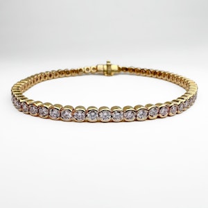 Natural Pink Diamond Line Bracelet - Saddingtons Jewellery Stand 375
